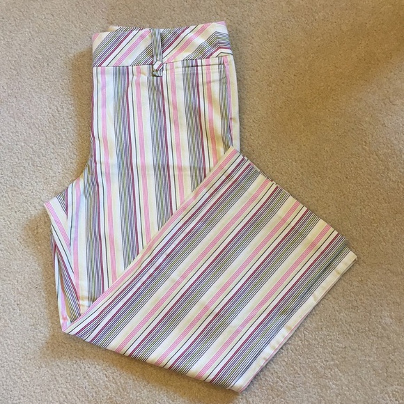 LOFT Pants - Loft striped Capri pants
